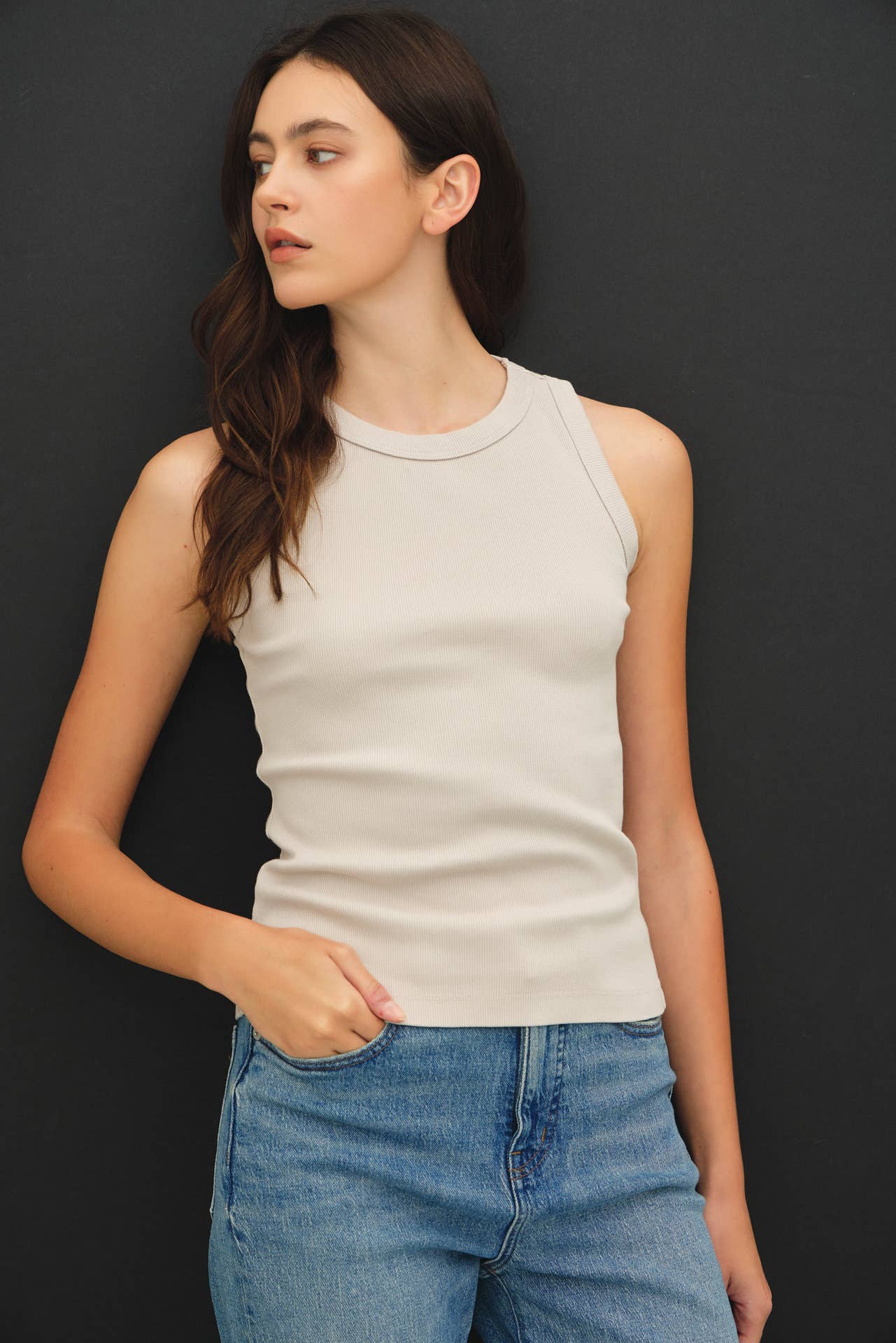 High Neck Muscle Tank