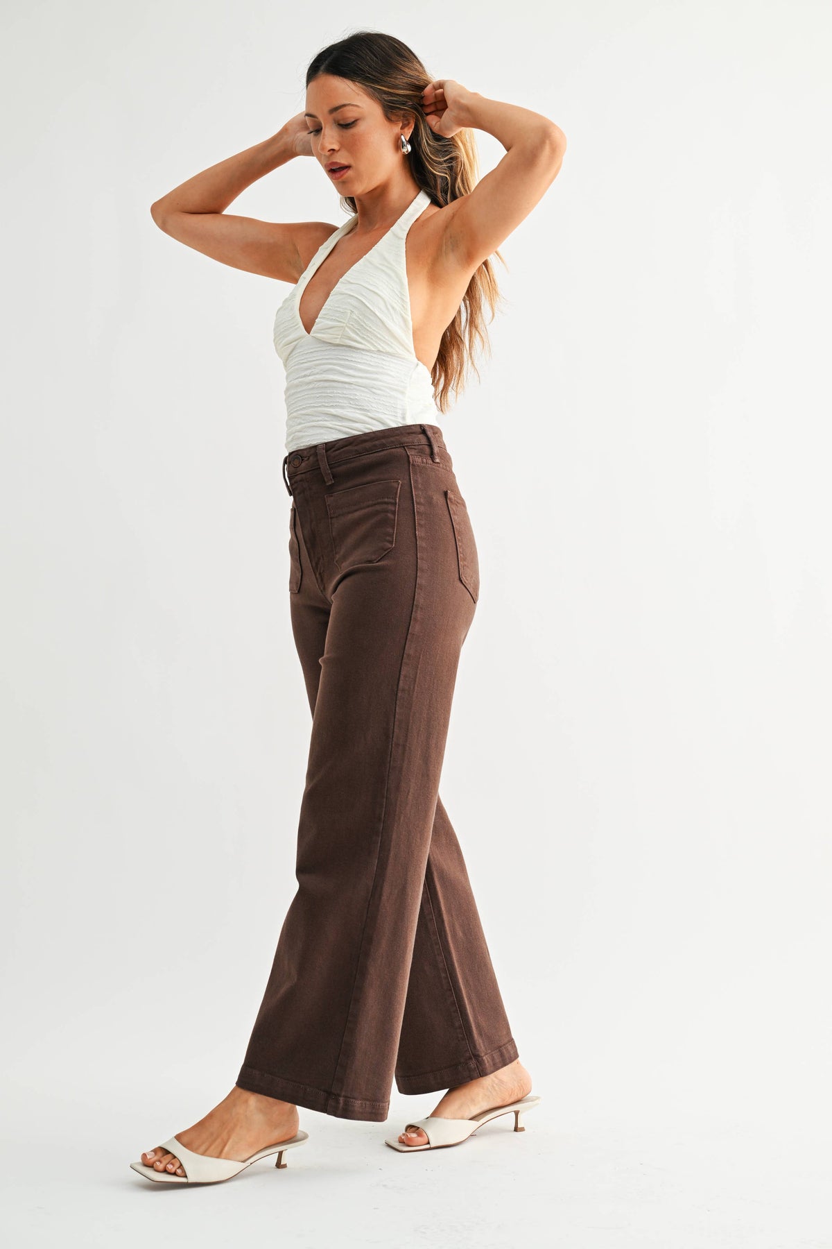 Patch Pocket Wide Leg