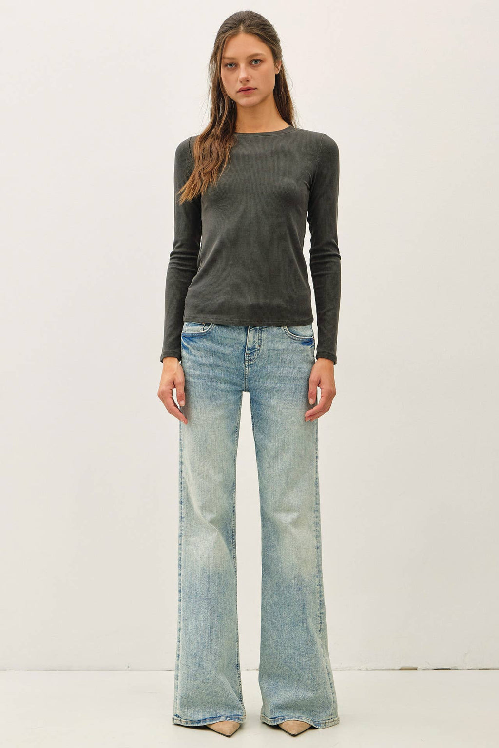 Ribbed Crewneck Long Sleeve