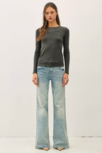 Ribbed Crewneck Long Sleeve