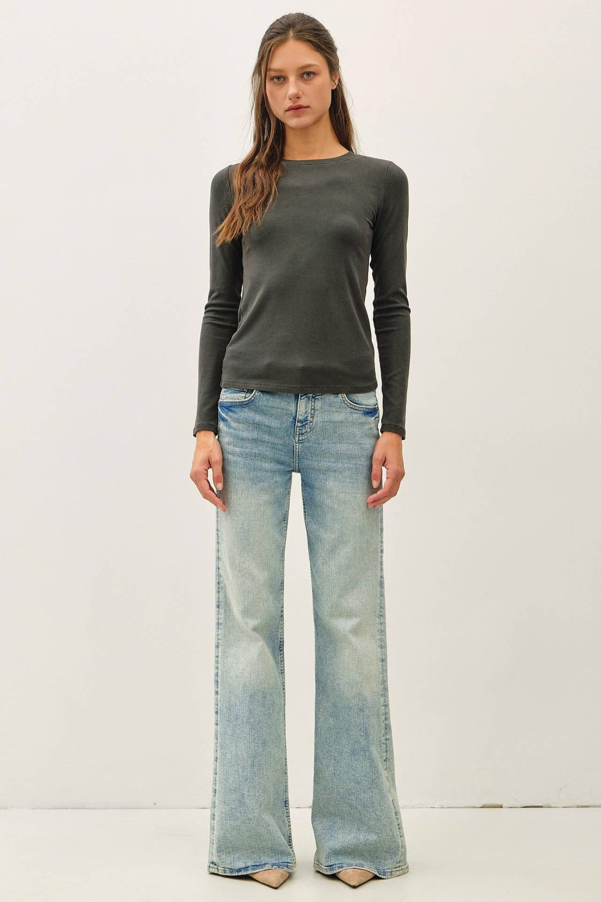 Ribbed Crewneck Long Sleeve
