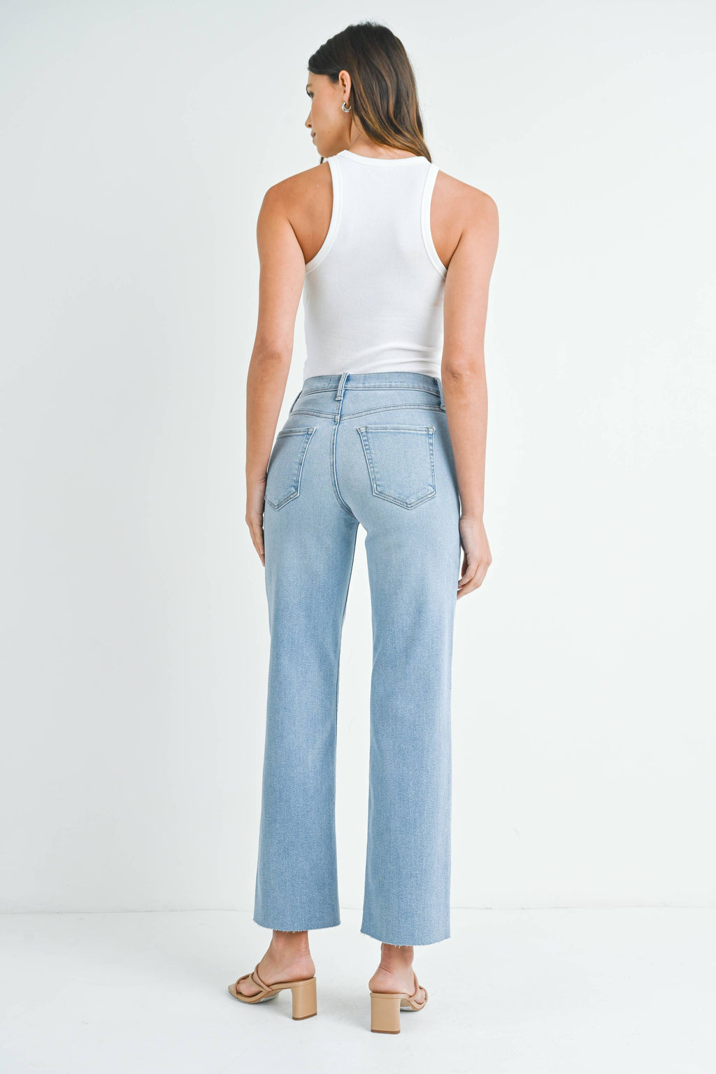 Slim Palazzo Raw Hem