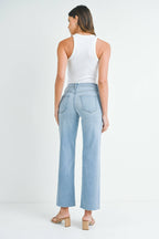 Slim Palazzo Raw Hem