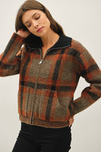 Plaid Zip Jacket