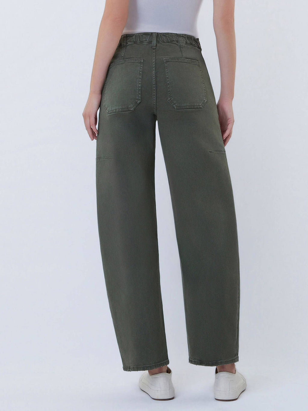 High rise Elastic Waist Barrel