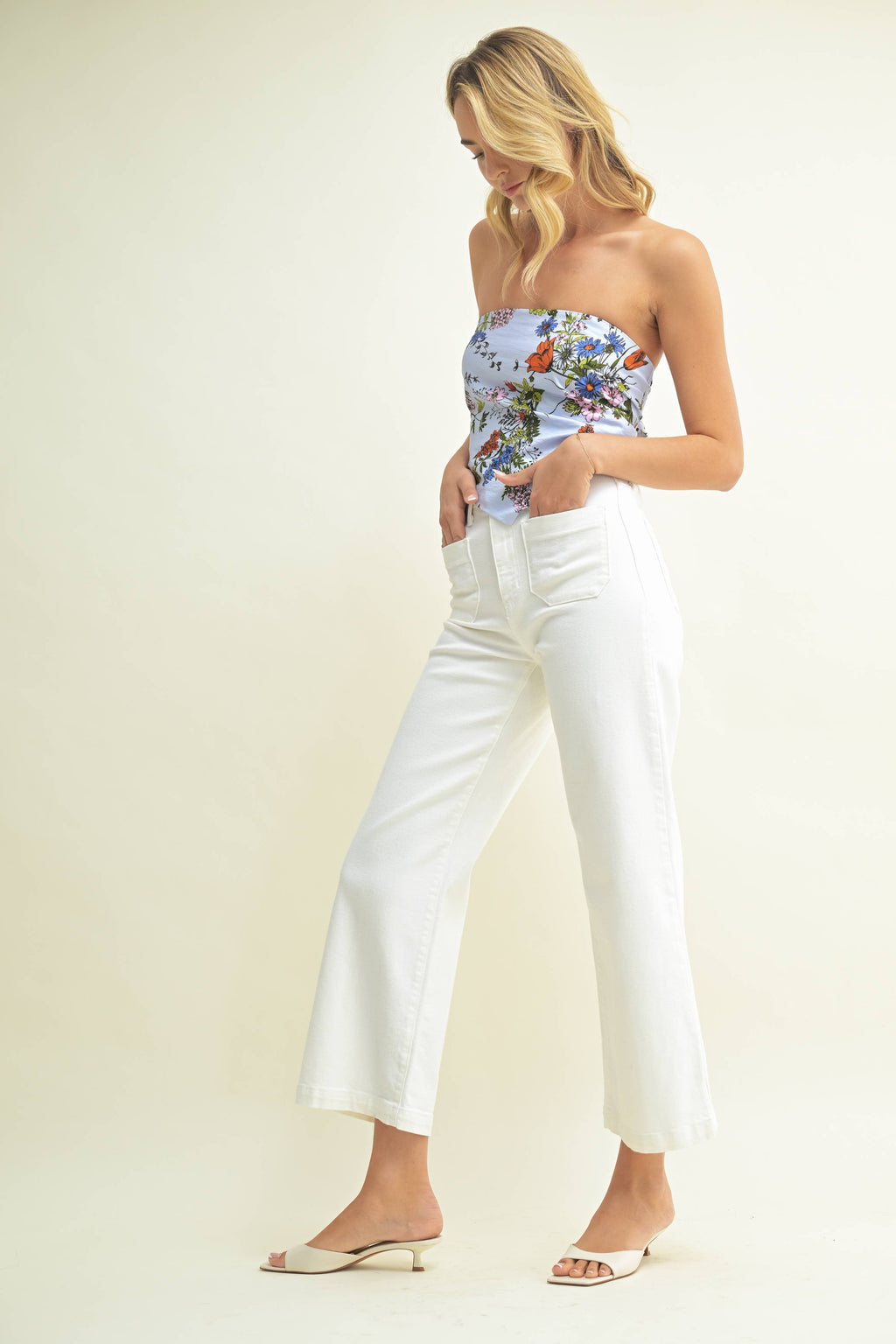 Patch Pocket Wide Leg