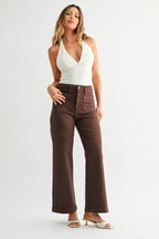 Patch Pocket Wide Leg
