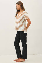 Cotton Linen Blend T Shirt