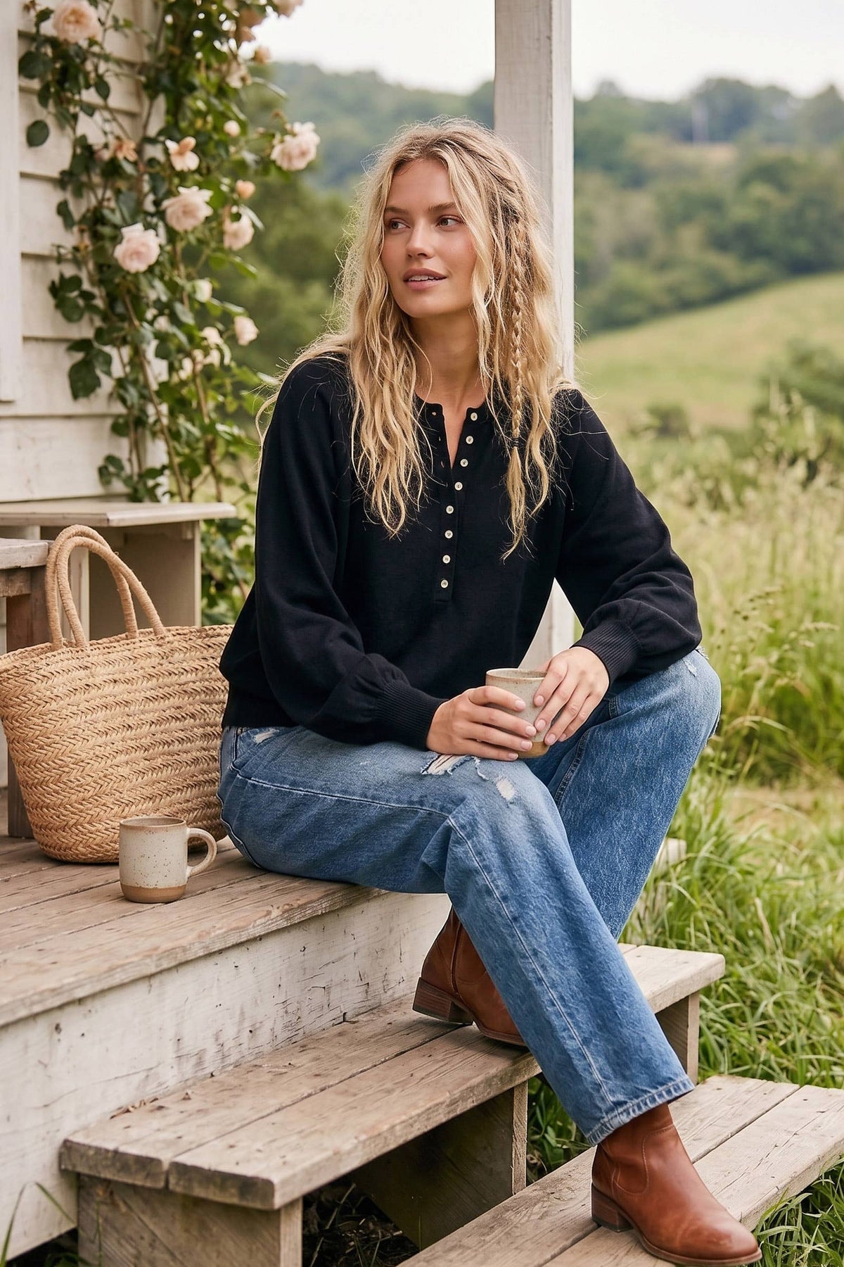 Balloon Sleeve Sweater