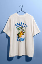 Amalfi Coast Lemon Graphic Oversized Cotton Tee
