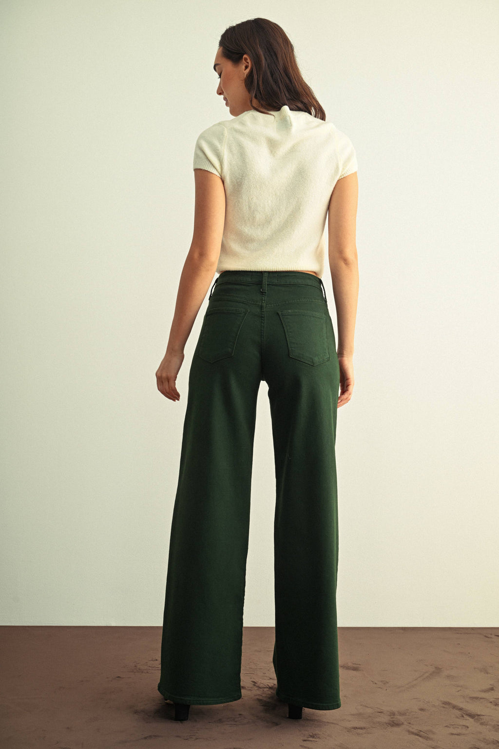 High Rise Stretchy Wide Leg