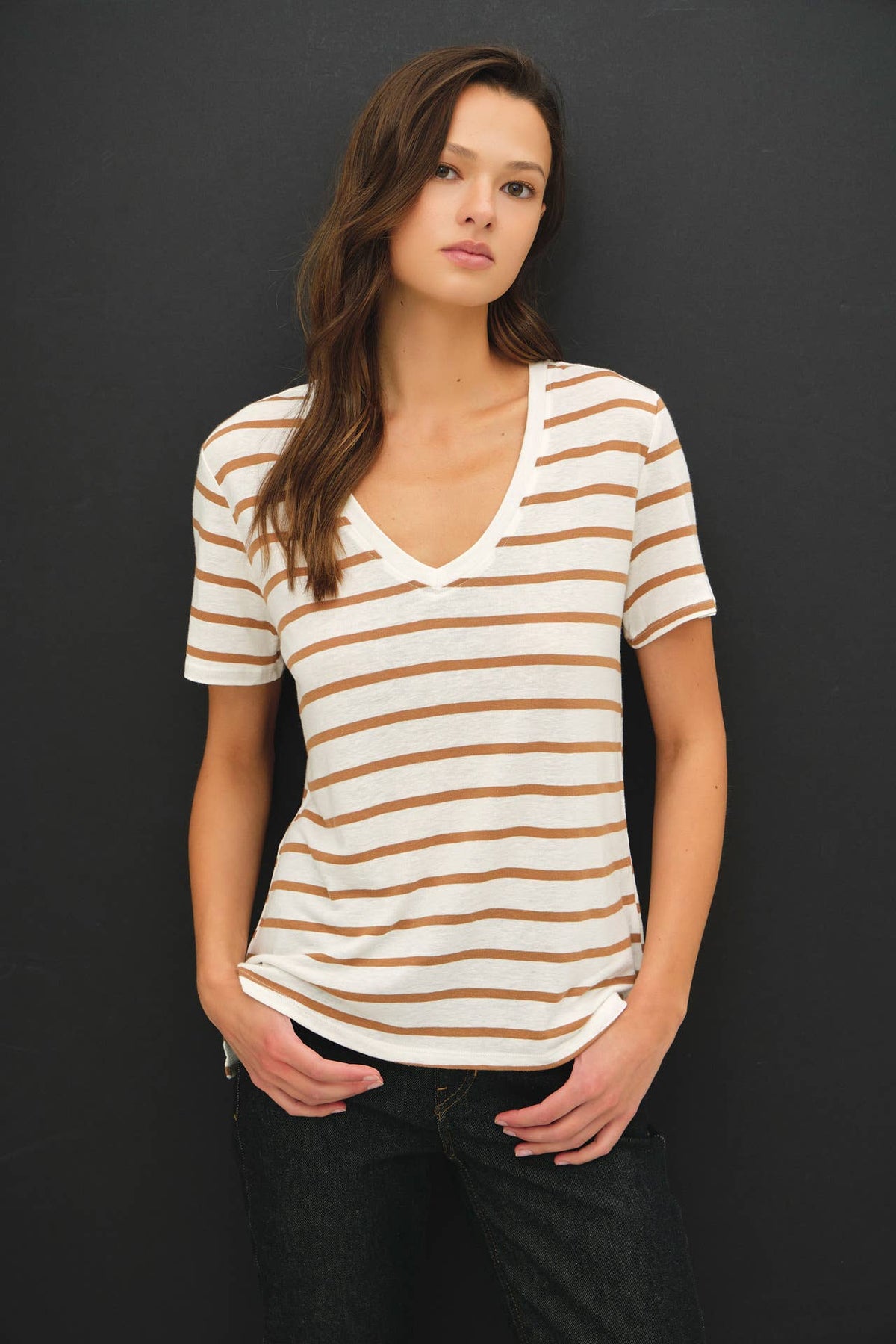 Cotton Linen Blend T Shirt
