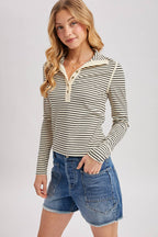 Ribbed Button Henley