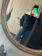 Sweater Knit Jacket with Detachable Collar