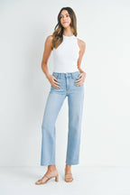 Slim Palazzo Raw Hem