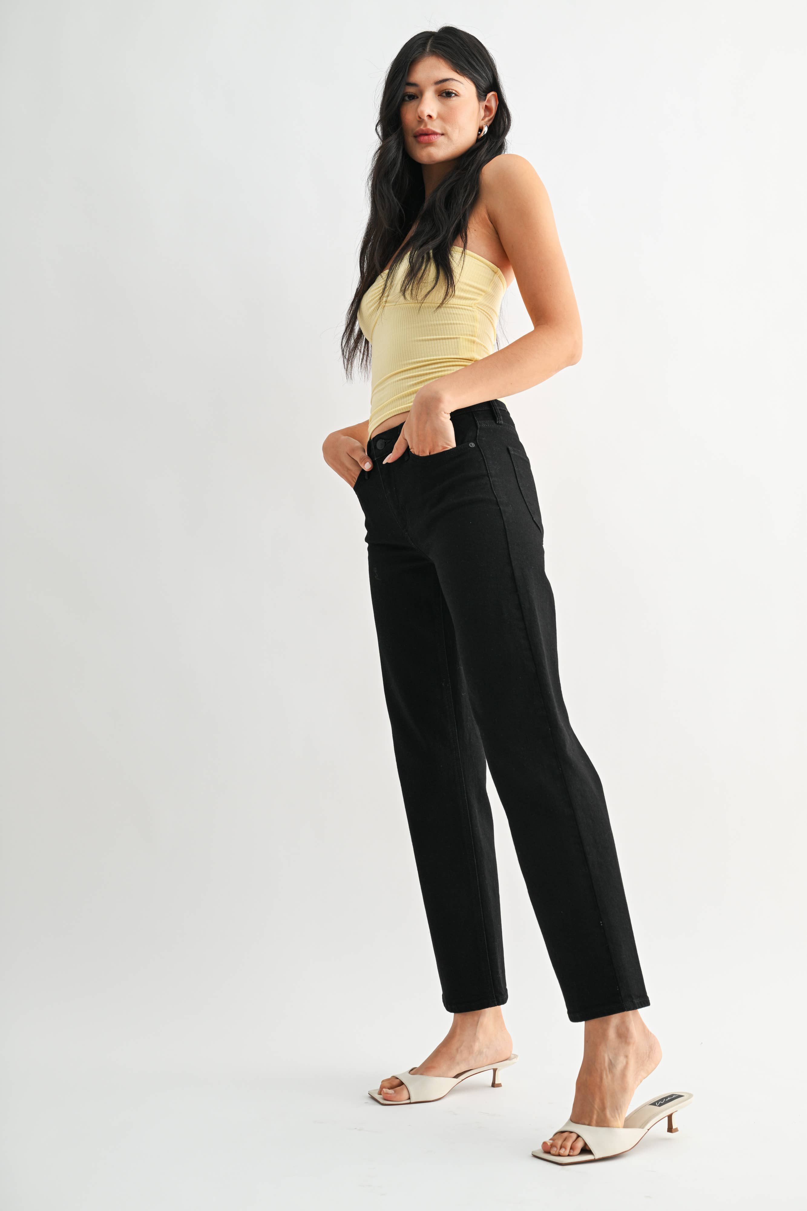 Straight Leg Black Jean