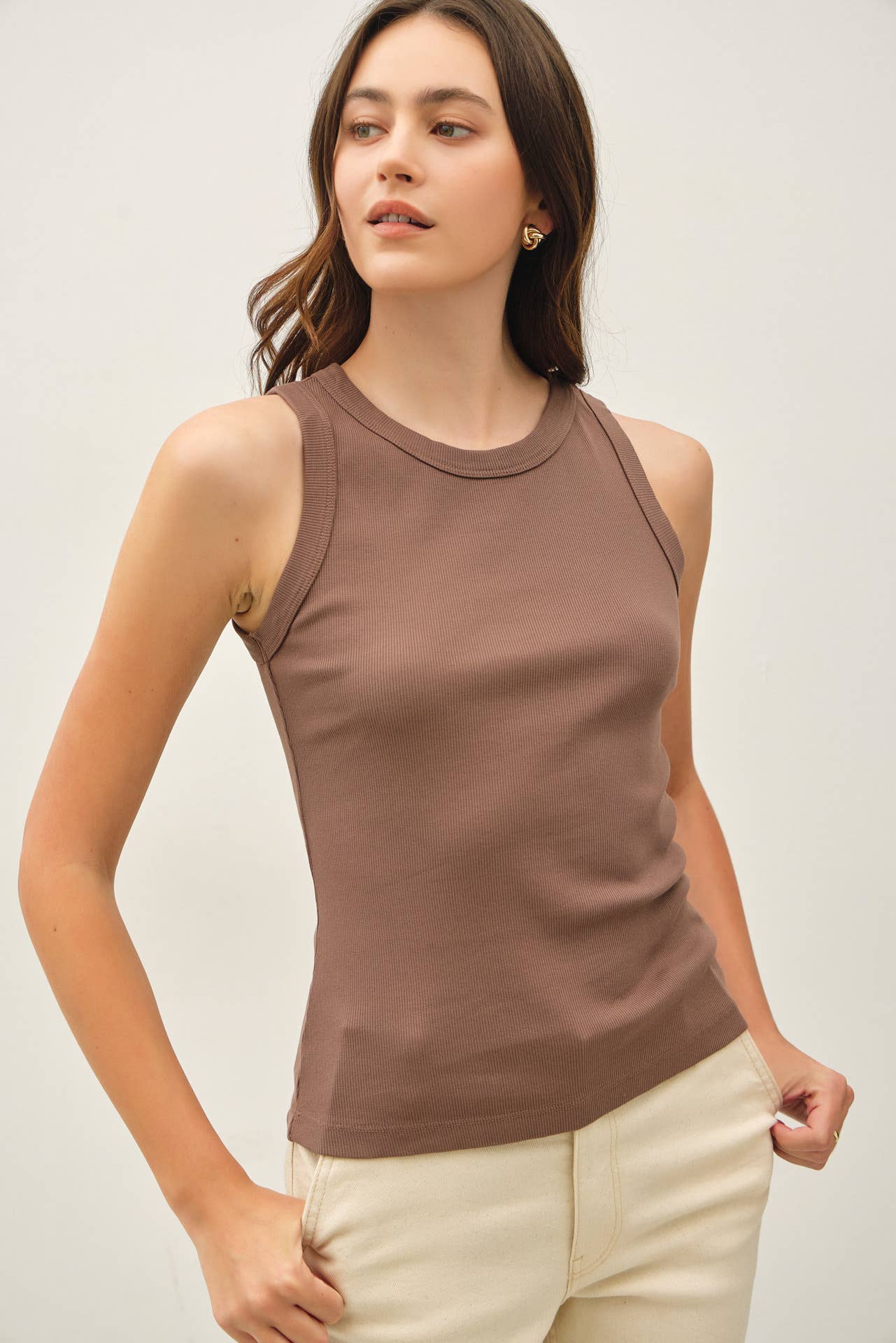 High Neck Muscle Tank