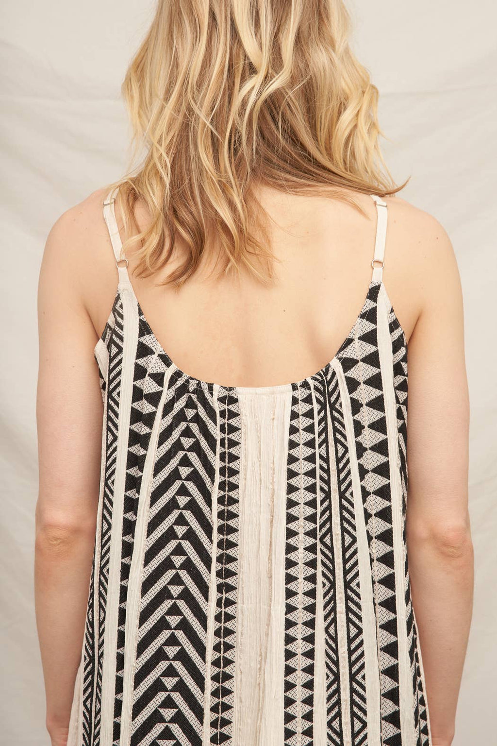 Embroidered Striped Cami Maxi Dress with Lurex