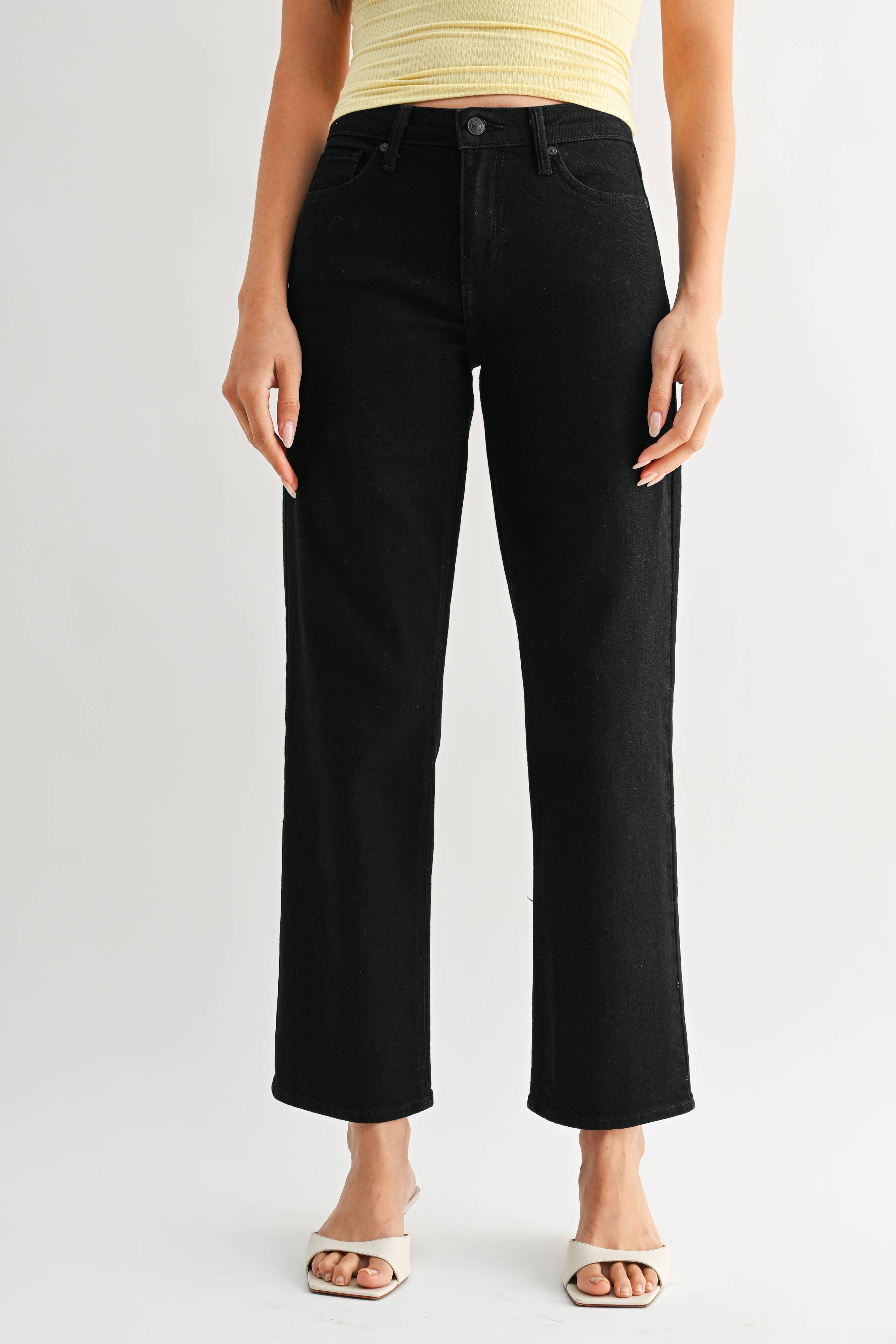 Straight Leg Black Jean