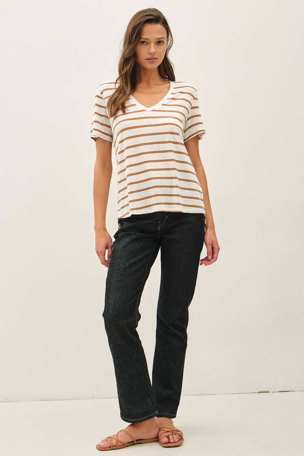 Cotton Linen Blend T Shirt