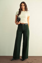 High Rise Stretchy Wide Leg