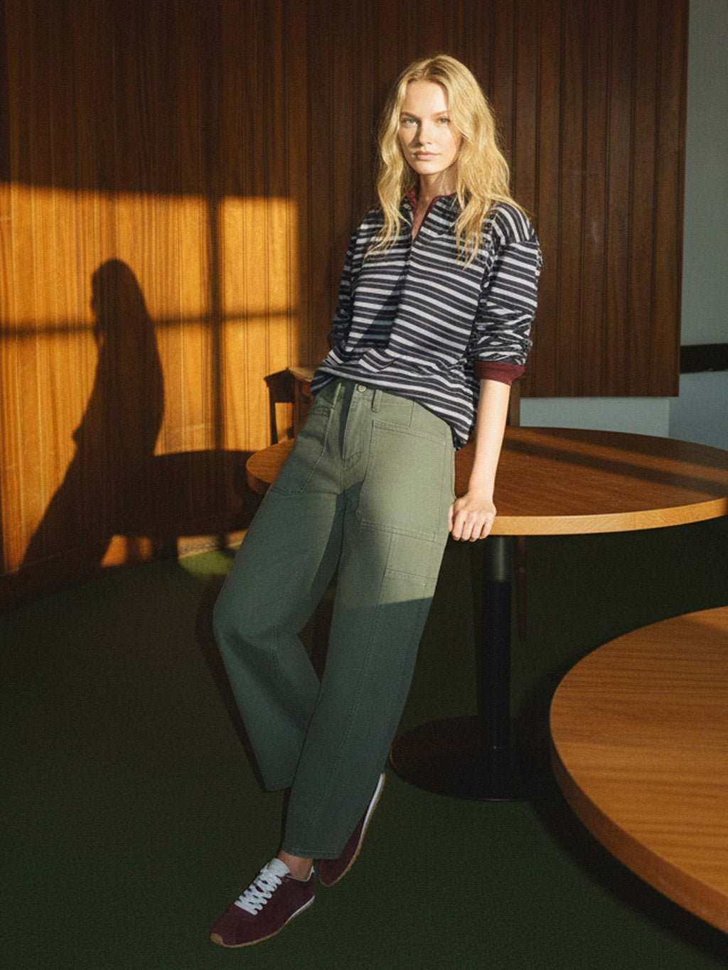 High rise Elastic Waist Barrel