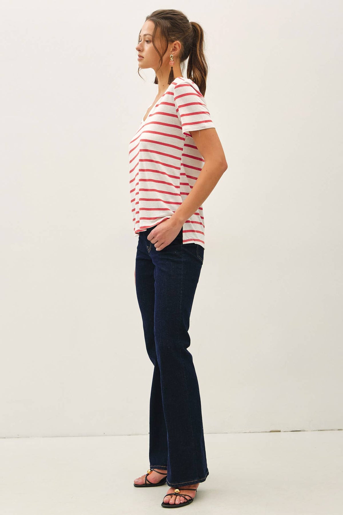 Cotton Linen Blend T Shirt