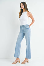 Slim Palazzo Raw Hem