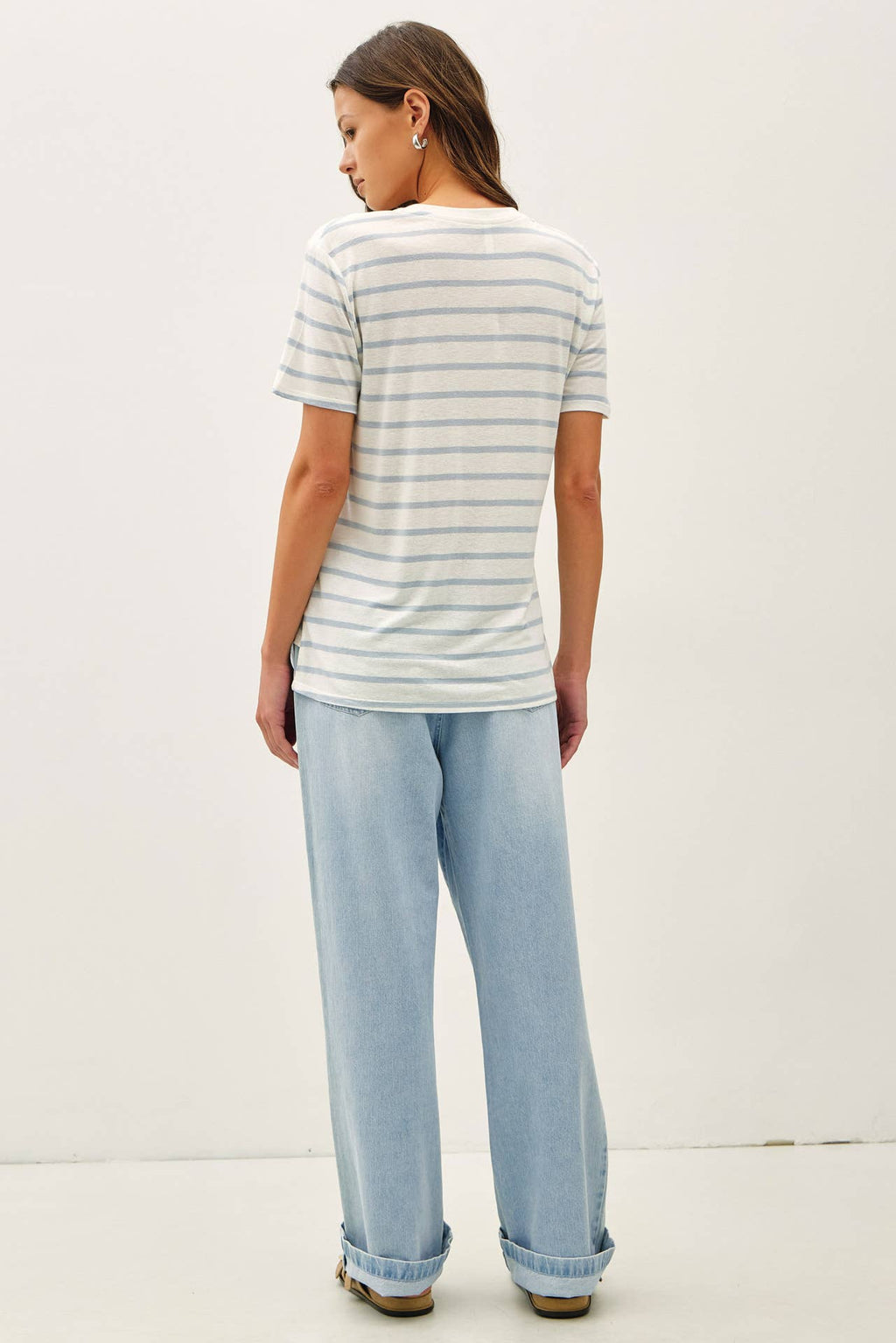 Cotton Linen Blend T Shirt
