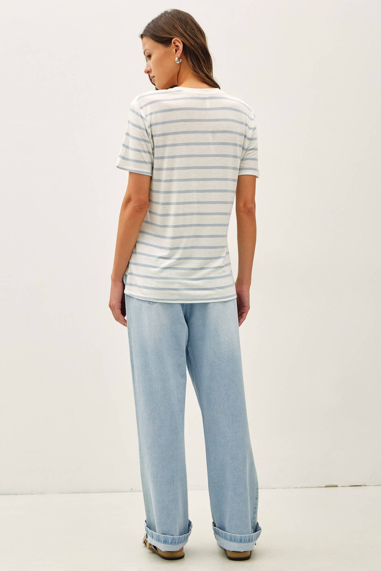 Cotton Linen Blend T Shirt