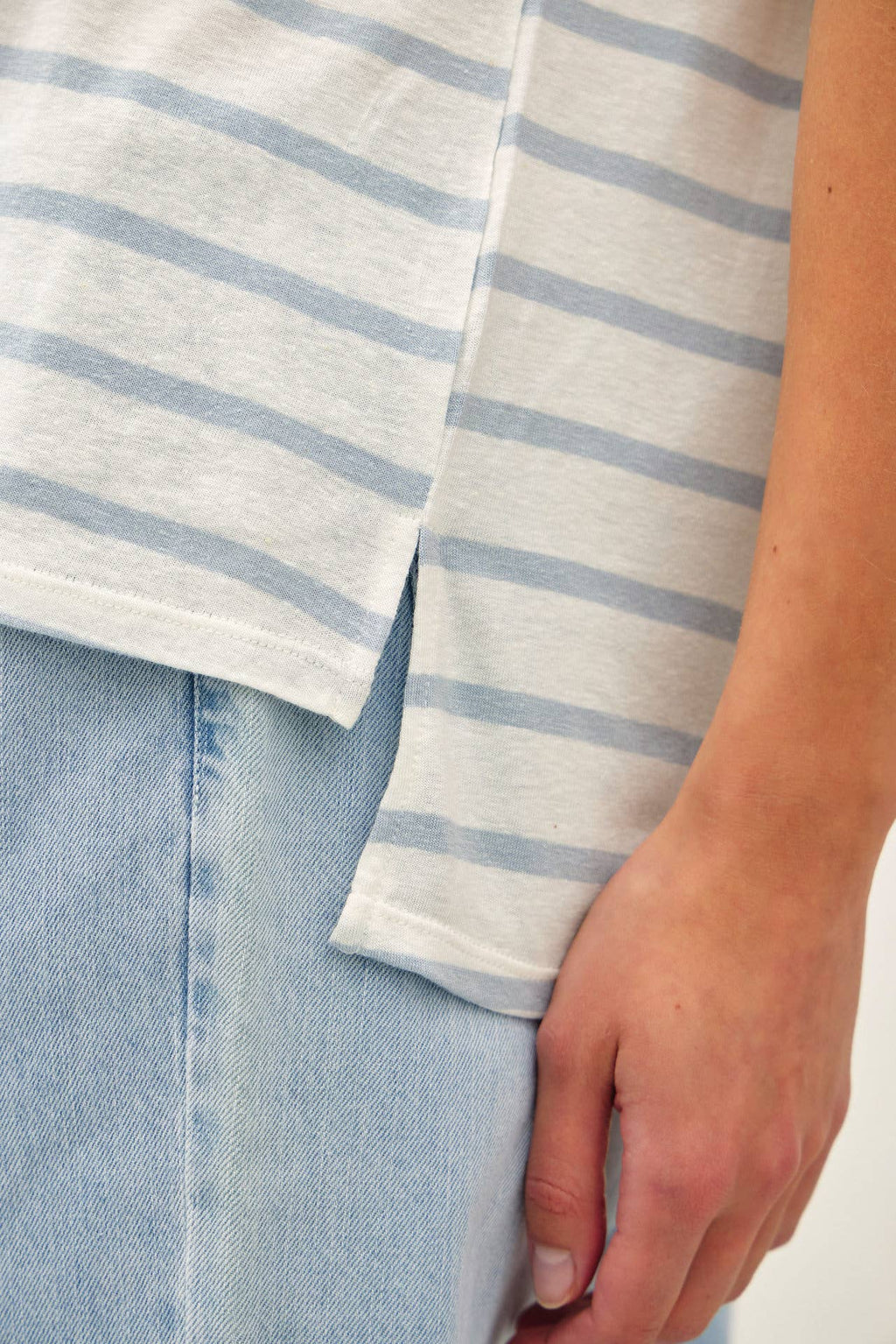 Cotton Linen Blend T Shirt