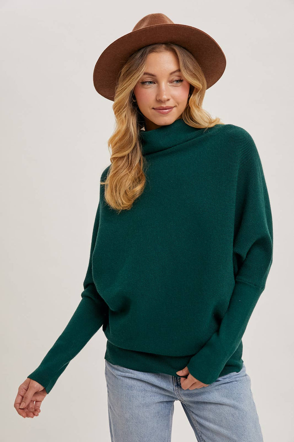 Slouch Neck Dolman Sleeve