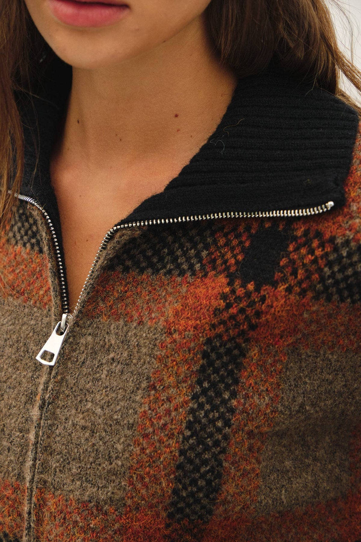 Plaid Zip Jacket