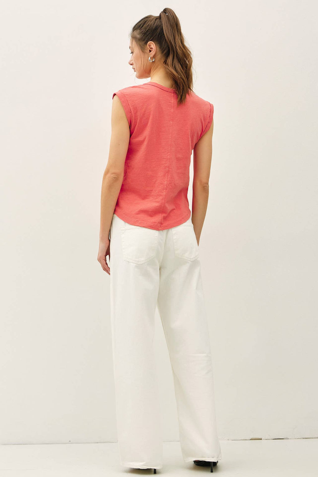 Cap Sleeve Garment Dyed Top