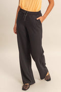 Elastic Waist Wide-Leg Pants